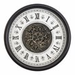 Yosemite Home Decor Metal Classic Chic Wall Clock with Gears in Black