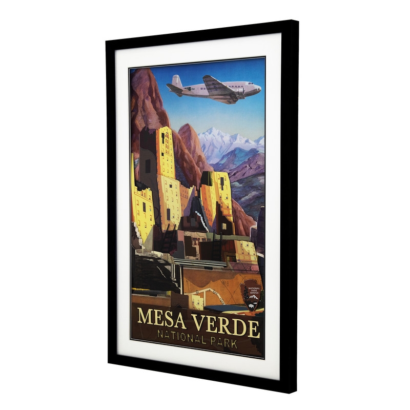Yosemite Home Decor 'Mesa Verde' Glass 3D Collage Wall Art in Multi-Color