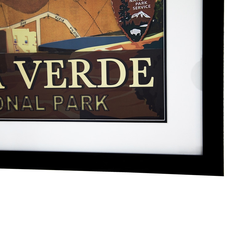 Yosemite Home Decor 'Mesa Verde' Glass 3D Collage Wall Art in Multi-Color