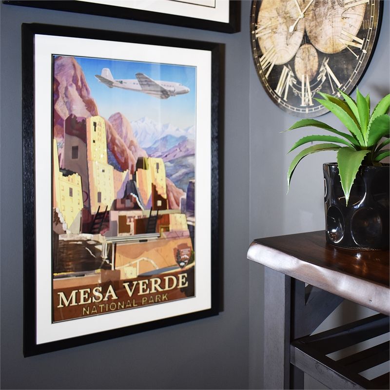 Yosemite Home Decor 'Mesa Verde' Glass 3D Collage Wall Art in Multi-Color