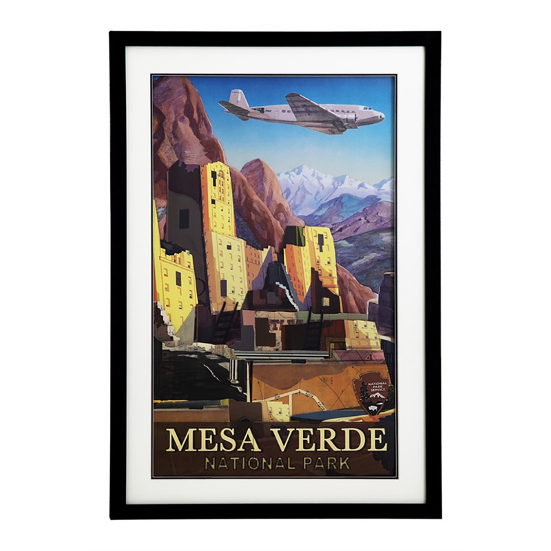 Yosemite Home Decor 'Mesa Verde' Glass 3D Collage Wall Art in Multi-Color