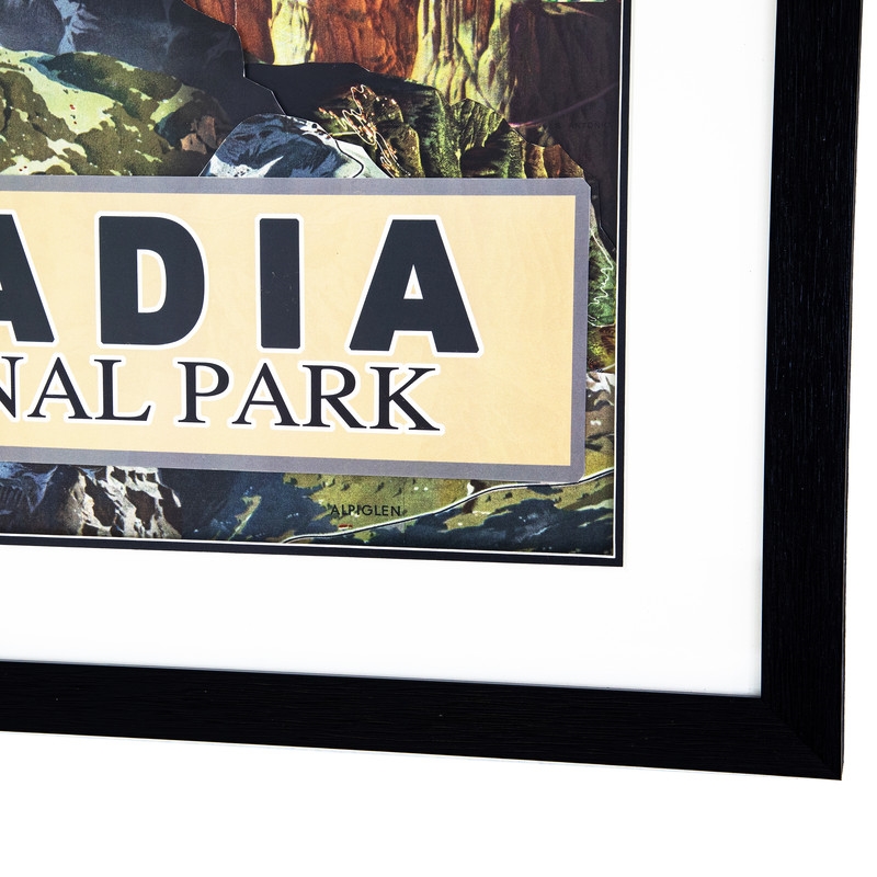 Yosemite Home Decor 'Acadia' Glass 3D Collage Wall Art in Multi-Color