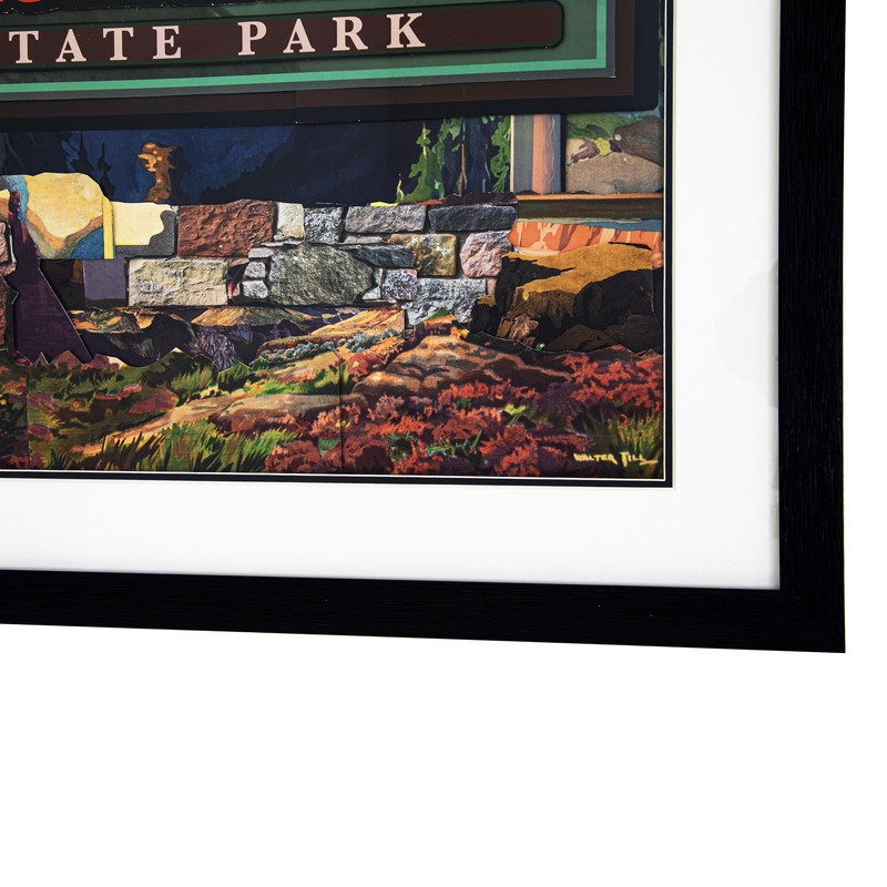 Yosemite Home Decor 'Niagara Falls' Glass 3D Collage Wall Art in Multi-Color