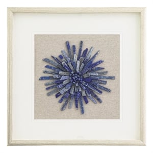 Yosemite Home Decor 'Rock of Luck & Happiness' Glass Shadowbox in Multi-Color