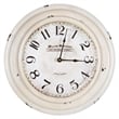 Yosemite Circular Skip Movement Wall Clock Distressed White Frame