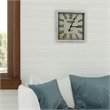 Yosemite Square Skip Movement Wood Wall Clock with Distressed Off White Frame