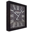 Yosemite Home Decor 'Square Skip Movement' Wood Wall Clock in Gray and Black
