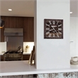 Yosemite Home Decor 'Square Skip Movement' Wood Wall Clock in Gray and Black