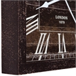 Yosemite Home Decor 'Square Skip Movement' Wood Wall Clock in Gray and Black