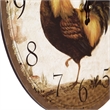 Yosemite Circular Wooden Skip Movement Wall Clock with Rooster Print