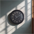 Yosemite Circular Iron Wall Clock Black with Distressed Iron Frame