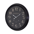 Yosemite Circular Iron Wall Clock Black with Distressed Iron Frame