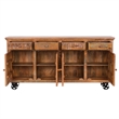 Yosemite Home Decor Solid Mango Wood Storage Console in Natural