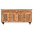 Yosemite Home Decor Solid Mango Wood Storage Console in Natural