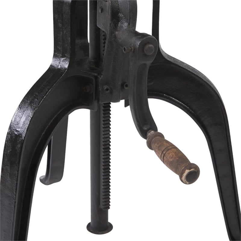 Yosemite Home Decor Cast Iron & Mango Wood Pub Table in Black/Natural