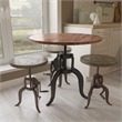 Yosemite Home Decor Cast Iron & Mango Wood Pub Table in Black/Natural