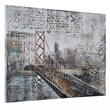 Yosemite Home Decor 'Across The Bridge' Fabric Canvas in Multi-Color