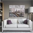 Yosemite Home Decor 'Across The Bridge' Fabric Canvas in Multi-Color