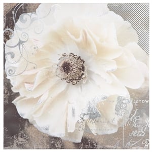 Yosemite Home Decor 'Blooming Softly I' Fabric Canvas in Multi-Color