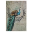 Yosemite Home Decor 'Peacock Poise I' Fabric Canvas in Multi-Color