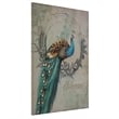 Yosemite Home Decor 'Peacock Poise I' Fabric Canvas in Multi-Color