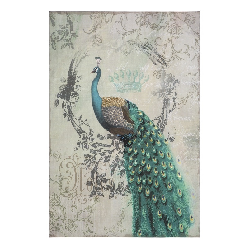Yosemite Artwork Left Facing Peacock Poise II Print on Canvas in Multi-Color