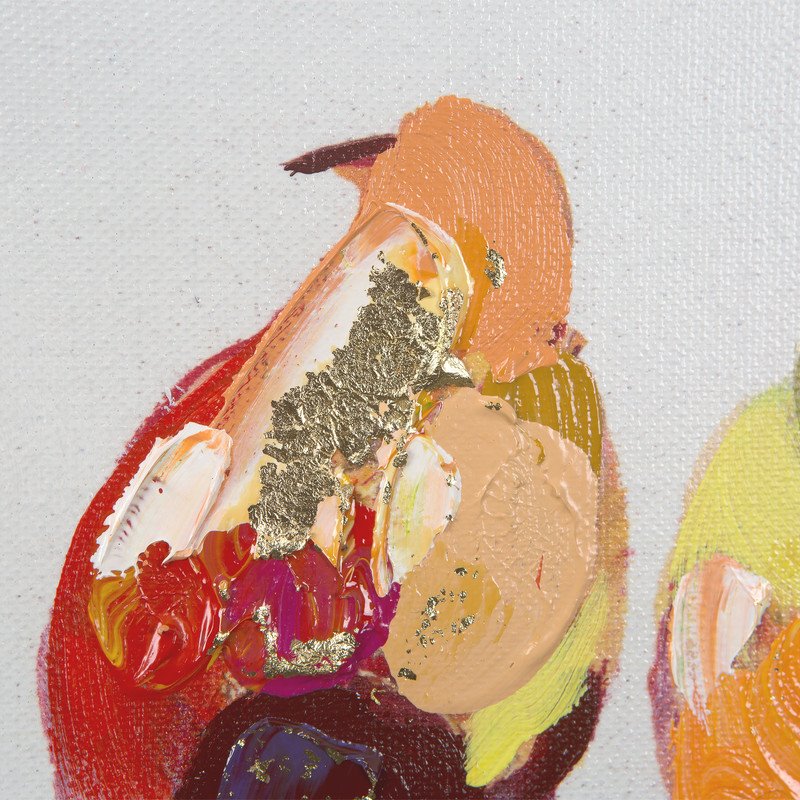 Yosemite Home Decor 'Birds on a Wire II' Fabric Canvas in Multi-Color