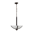 Yosemite Home Decor Alta Peak 3 Light Bowl Chandelier in Coffee/Acid Wash Glass