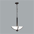 Yosemite Home Decor Alta Peak 3 Light Bowl Chandelier in Coffee/Acid Wash Glass