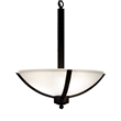 Yosemite Home Decor Alta Peak 3 Light Bowl Chandelier in Coffee/Acid Wash Glass