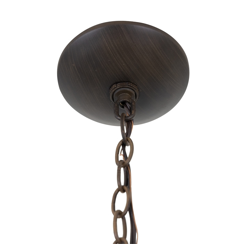 Yosemite Home Decor Alta Peak 3 Light Bowl Chandelier in Coffee/Acid Wash Glass