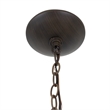 Yosemite Home Decor Alta Peak 3 Light Bowl Chandelier in Coffee/Acid Wash Glass