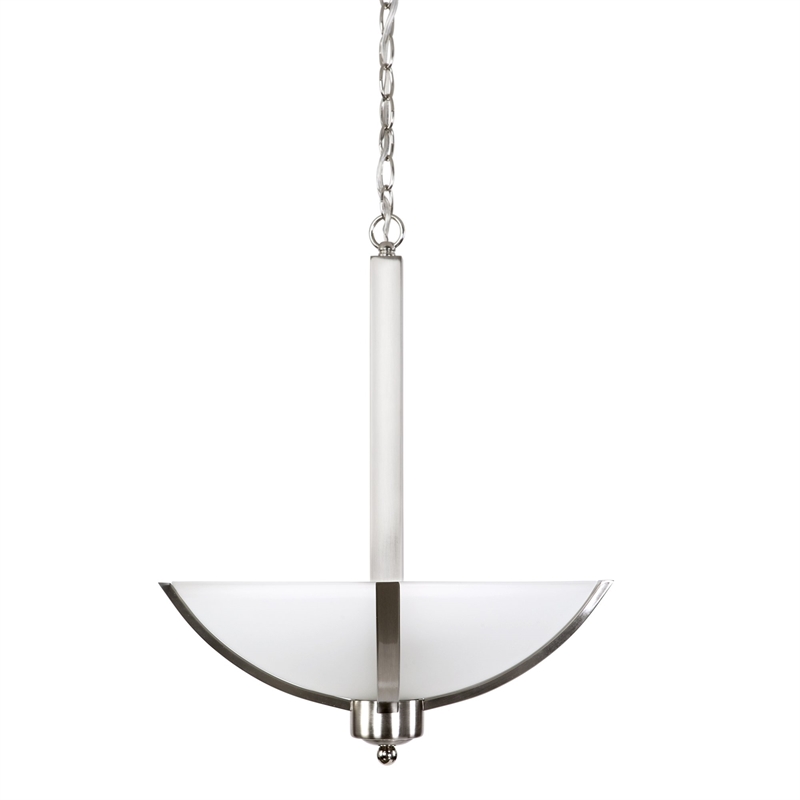 Yosemite Home Decor Alta Peak 3 Light Bowl Chandelier in Satin Steel