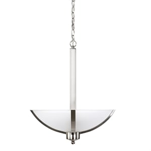 Yosemite Home Decor Alta Peak 3 Light Bowl Chandelier in Satin Steel