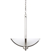 Yosemite Home Decor Alta Peak 3 Light Bowl Chandelier in Satin Steel