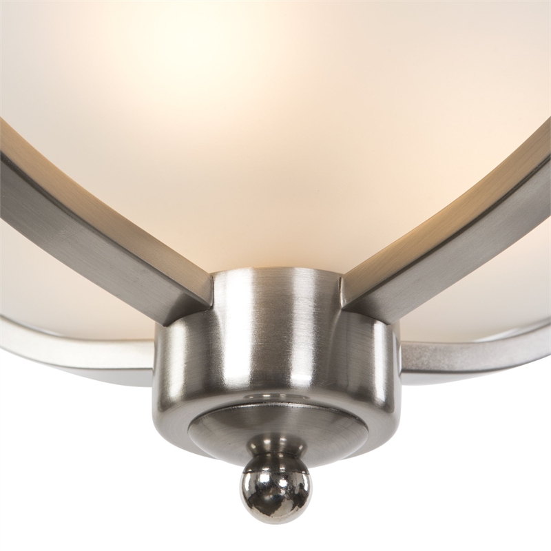 Yosemite Home Decor Alta Peak 3 Light Bowl Chandelier in Satin Steel