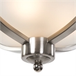 Yosemite Home Decor Alta Peak 3 Light Bowl Chandelier in Satin Steel