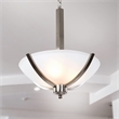 Yosemite Home Decor Alta Peak 3 Light Bowl Chandelier in Satin Steel