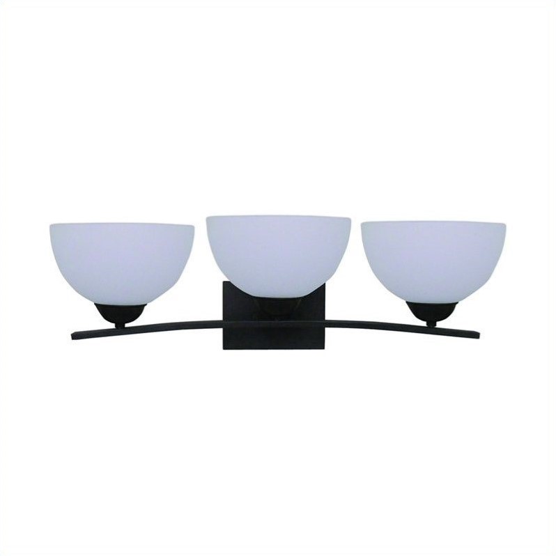 Yosemite Home Decor Alta Peak 3 Light Bathroom Vanity In Coffee With Yosemite Home Decor Alta Peak 3 Light Bathroom Vanity In Coffee With White Glass