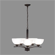 Yosemite Home Decor Alta Peak 5 Light Chandelier in Coffee with Acid Wash Glass