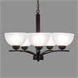 Yosemite Home Decor Alta Peak 5 Light Chandelier in Coffee with Acid Wash Glass