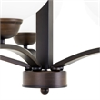 Yosemite Home Decor Alta Peak 5 Light Chandelier in Coffee with Acid Wash Glass