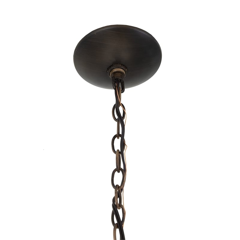 Yosemite Home Decor Alta Peak 5 Light Chandelier in Coffee with Acid Wash Glass