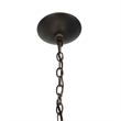 Yosemite Home Decor Alta Peak 5 Light Chandelier in Coffee with Acid Wash Glass