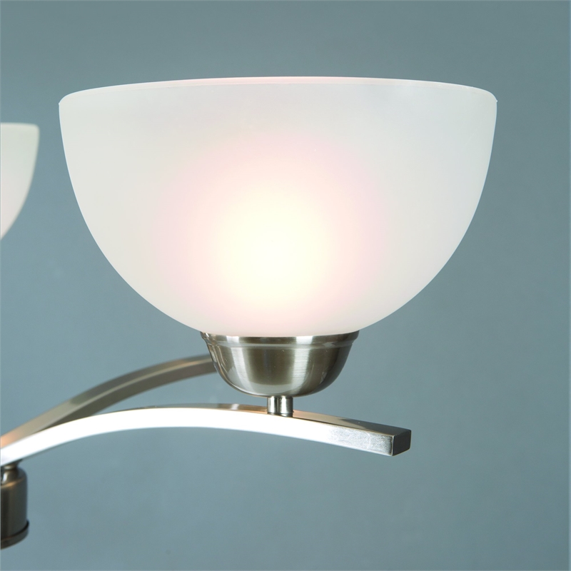 Yosemite Home Decor Alta Peak 5 Light Chandelier in Satin Steel