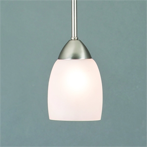 Yosemite Home Decor Mirror Lake 1 Light Mini Pendant in Brush Nickel