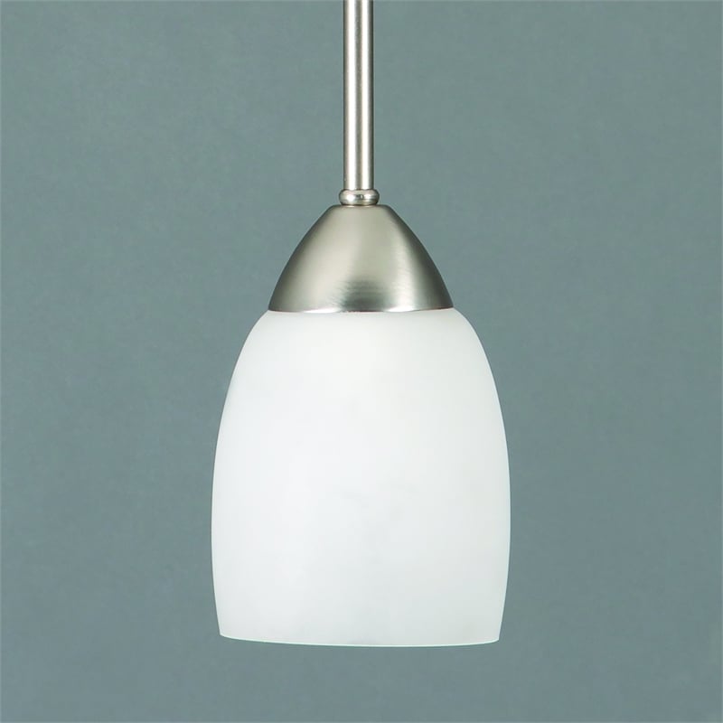 Yosemite Home Decor Mirror Lake 1 Light Mini Pendant in Brush Nickel