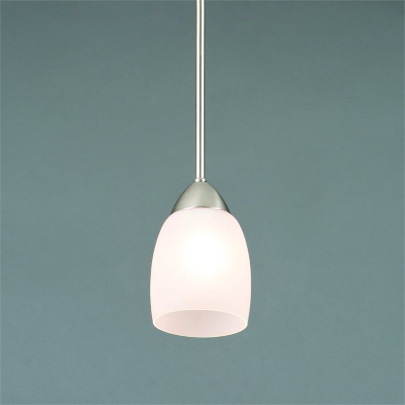 Yosemite Home Decor Mirror Lake 1 Light Mini Pendant in Brush Nickel