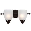 Yosemite Home Decor Mirror Lake 2 Lights Vanity with White Etched Glass