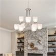 Yosemite Home Decor Mirror Lake 9 Lights Chandelier in Brushed Nickel